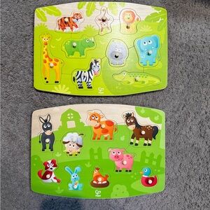 Hape Jungle & Farmyard Animal Puzzle Set